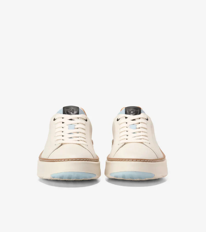 Cole Haan Women's Grandpro Topspin Sneaker Ivory Biscuit Blue W32453 - Image 3
