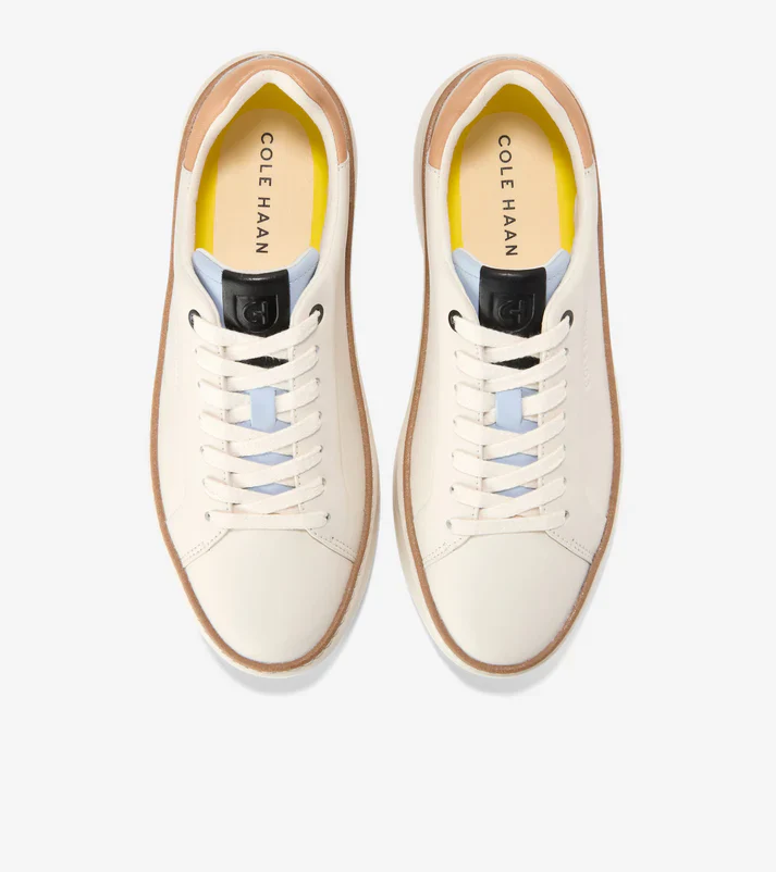 Cole Haan Women's Grandpro Topspin Sneaker Ivory Biscuit Blue W32453 - Image 5