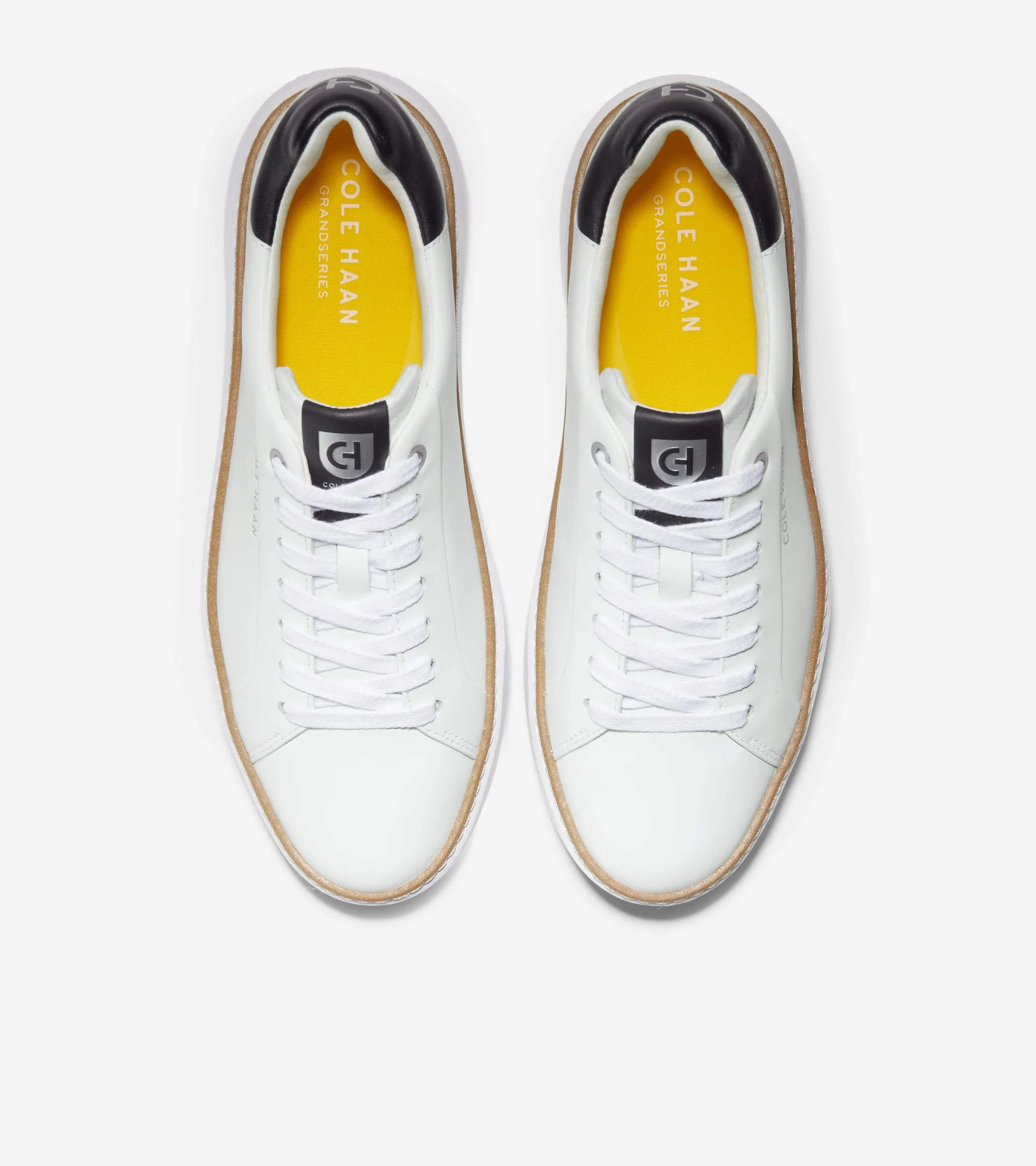 Cole Haan Women's Grandpro Topspin Sneaker Ivory Black Leather W22707 - Image 3