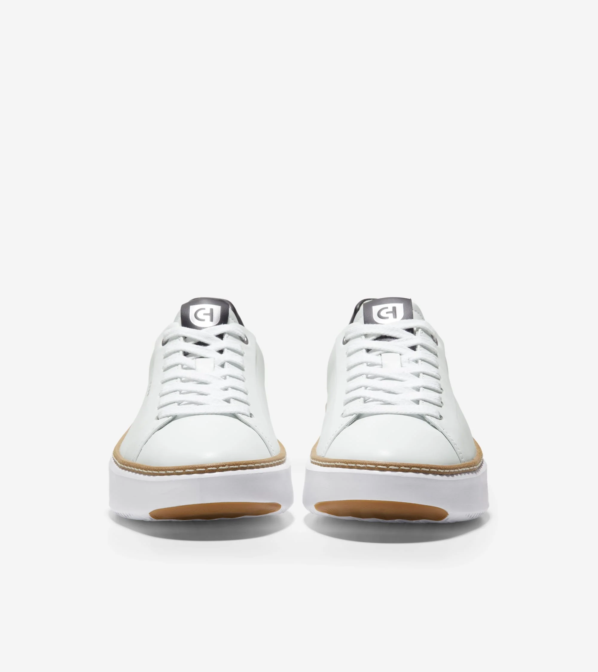 Cole Haan Women's Grandpro Topspin Sneaker Ivory Black Leather W22707 - Image 4