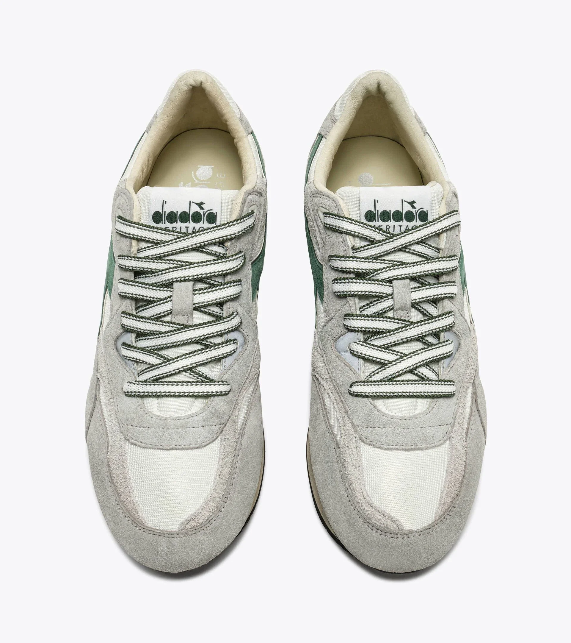 Diadora Heritage Men's Equipe Revenge Used White Gray Limestone - Image 4