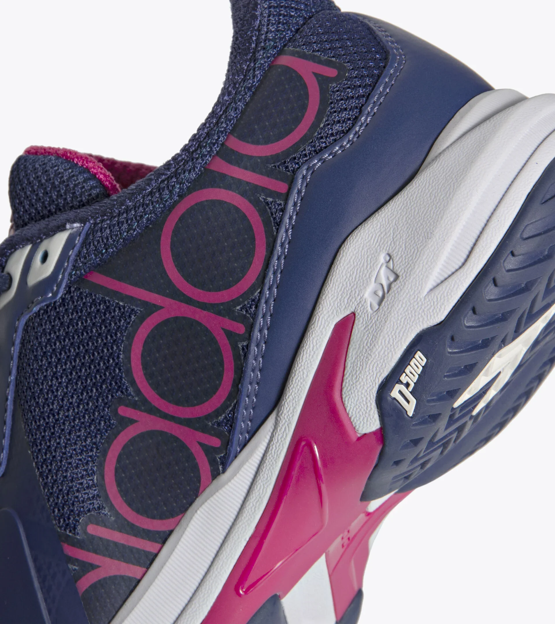 Diadora Women’s Trofeo 2 Pickleball Shoe Blueprint Pink Yarrow White - Image 3