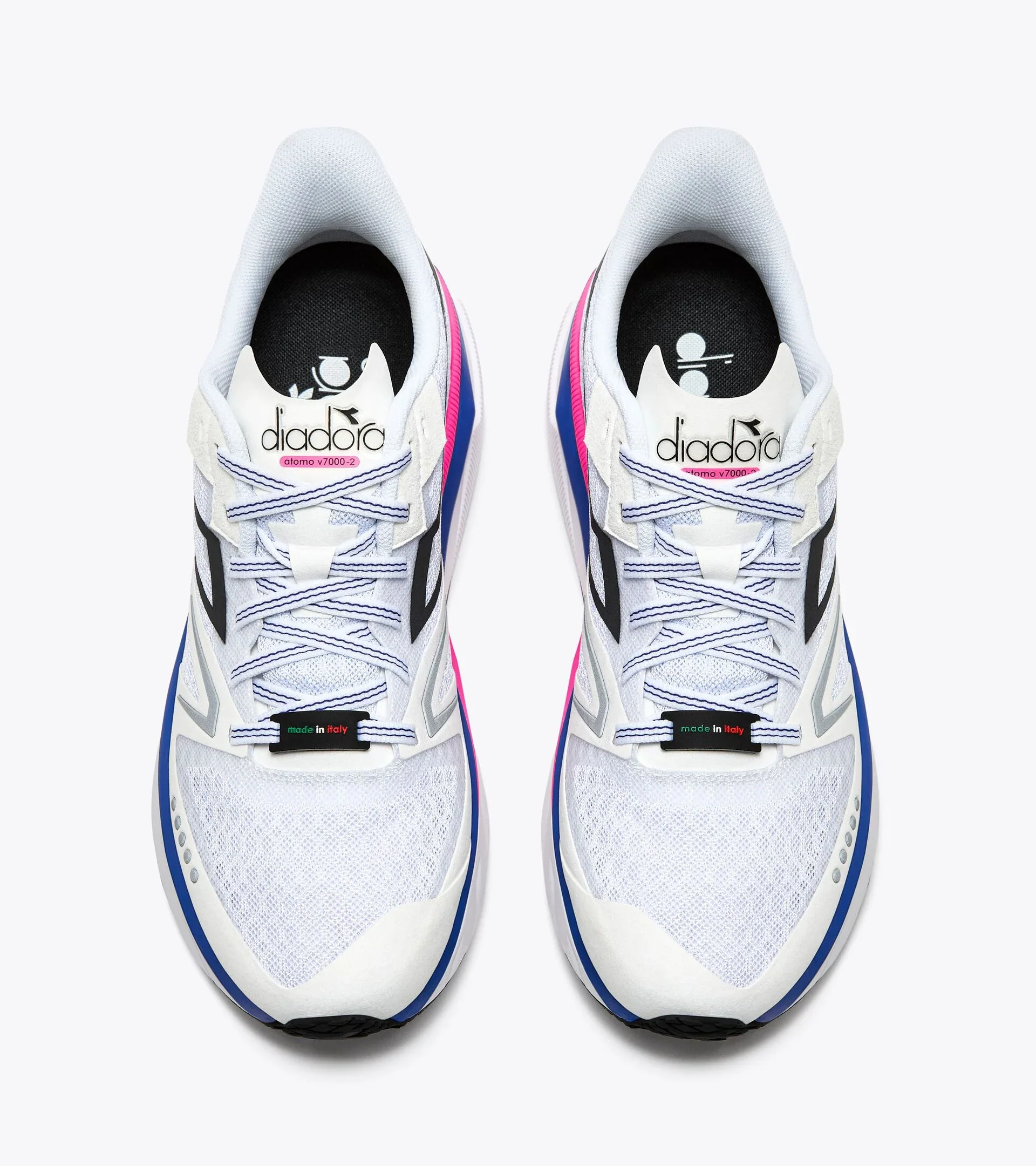 Diadora Women's Atomo V7000-2 White Surf The Web Pink Fluo - Image 2