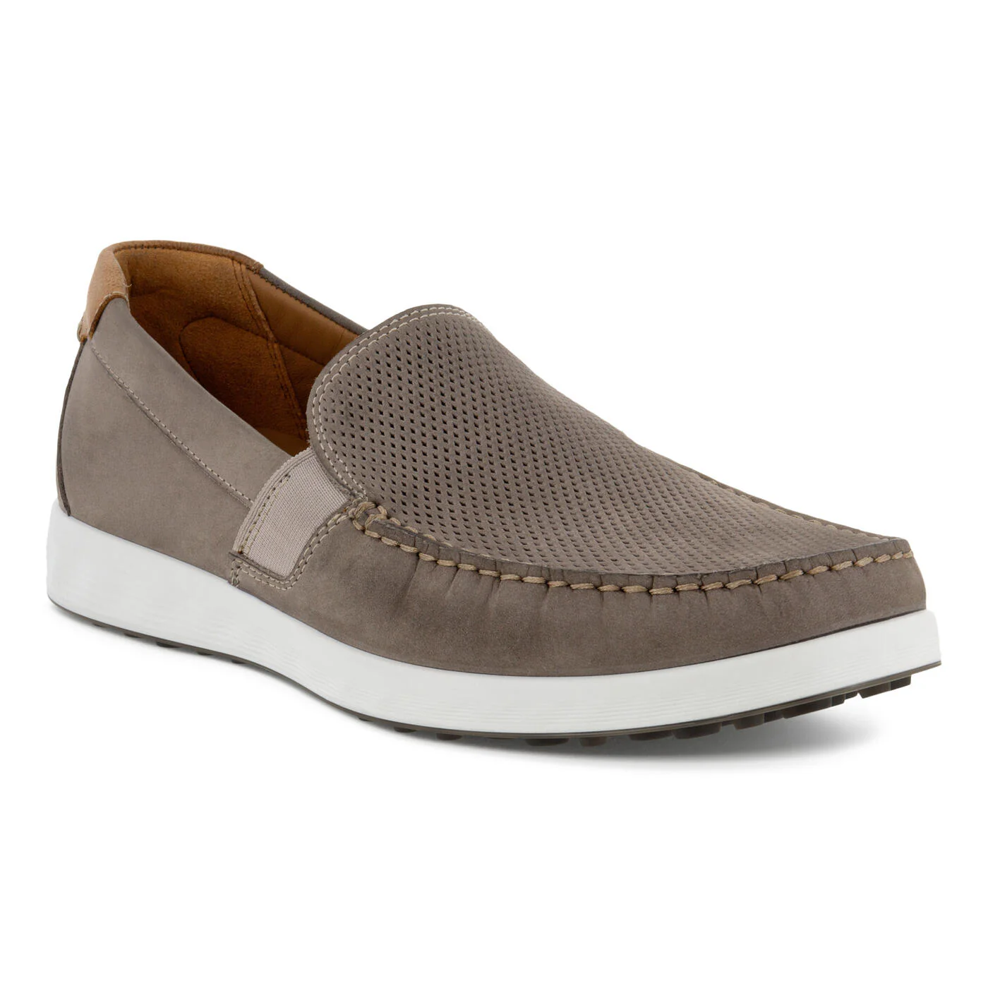 Ecco Men’s Lite Moc Slip On Warm Grey Cognac 54050458267