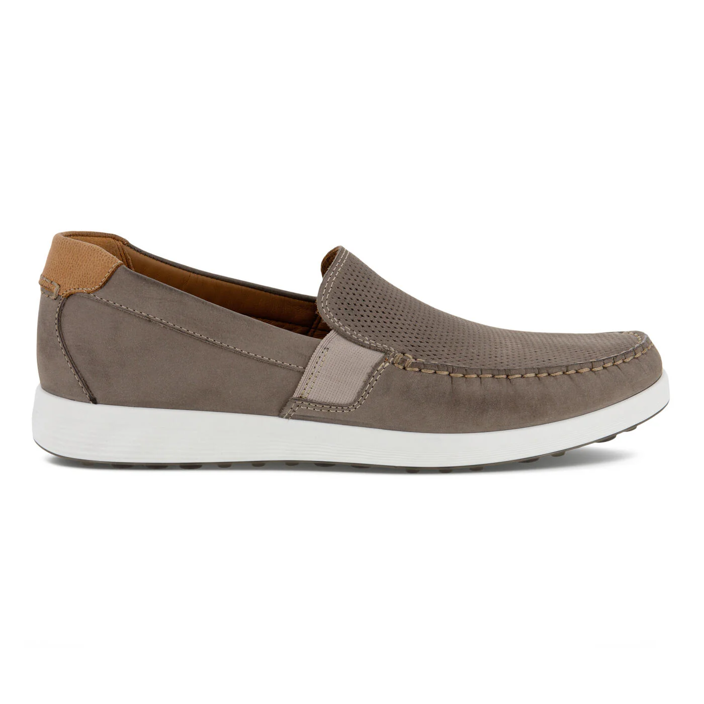 Ecco Men’s Lite Moc Slip On Warm Grey Cognac 54050458267 - Image 2