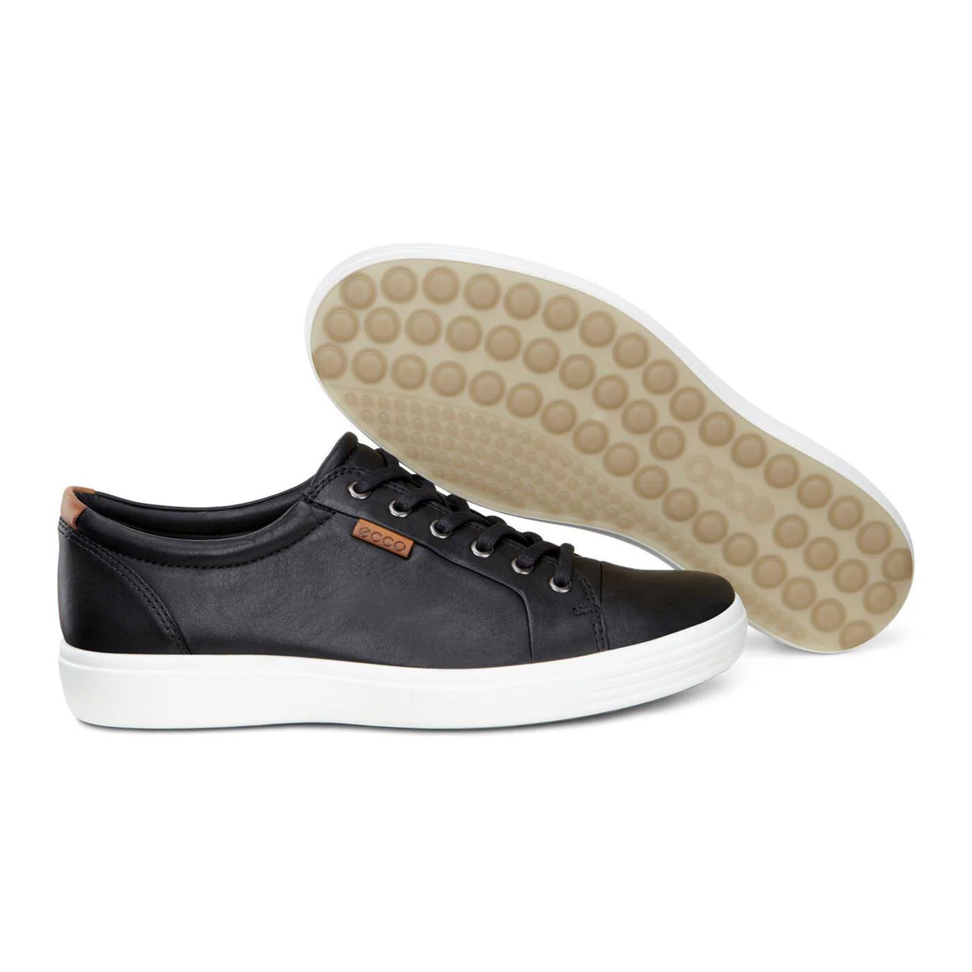 Ecco Men's Soft 7 Lace up Sneaker Black 43000401001 - Image 5