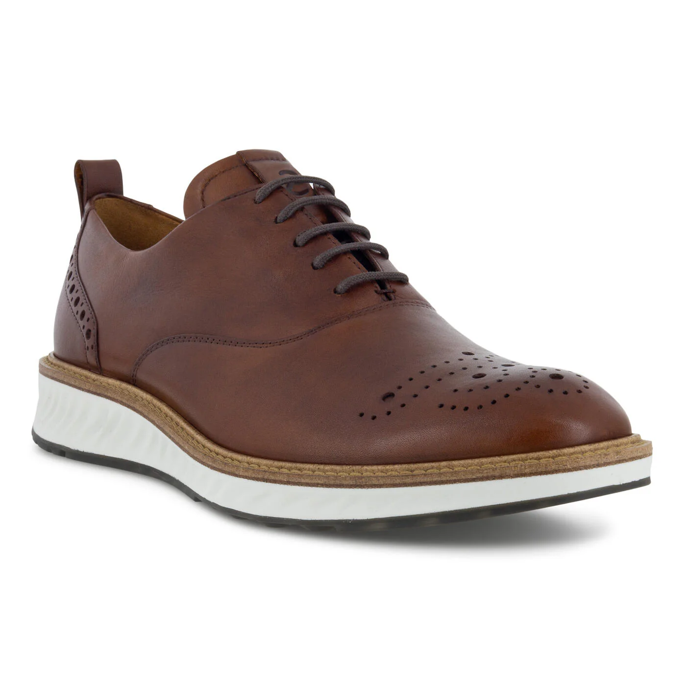 Ecco Men's St 1 Hybrid Oxford Wing Shoe Cognac 83684401053