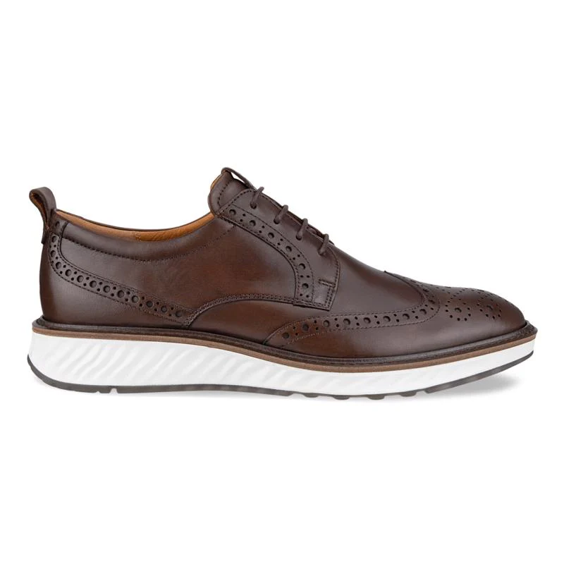 Ecco Men's St. 1 Hybrid Wingtip Derby Cocoa Brown 83642401482 - Image 2
