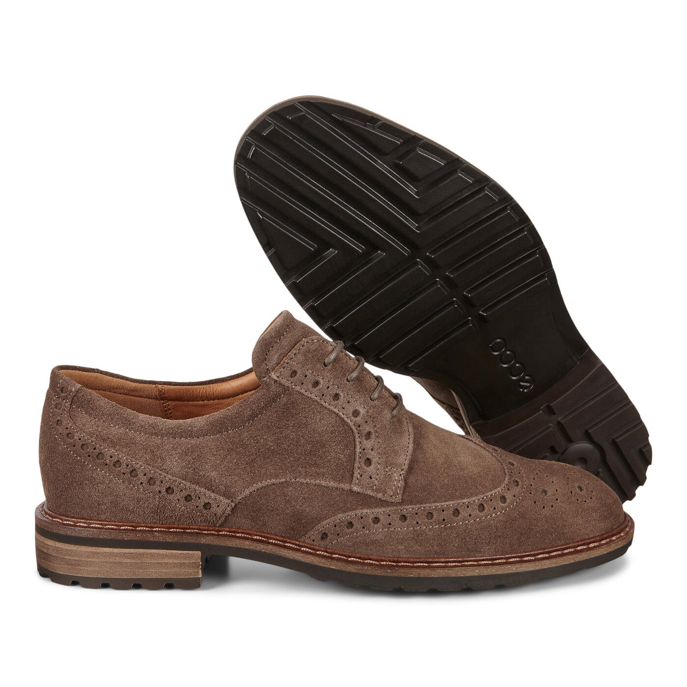 Ecco Men's Vitrus  Wing Tip Tie Dark Grey 64031405559 - Image 3