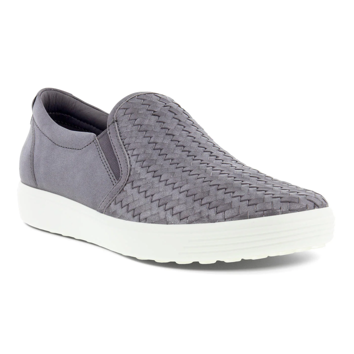 Ecco Women's Soft 7 Woven Slip On 2.0 Gravity Metallic 47011360105