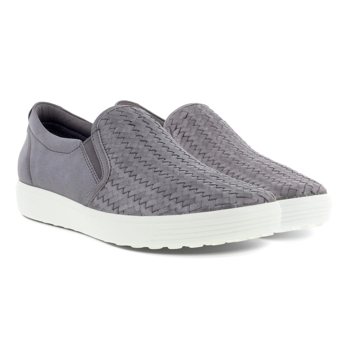 Ecco Women's Soft 7 Woven Slip On 2.0 Gravity Metallic 47011360105 - Image 2