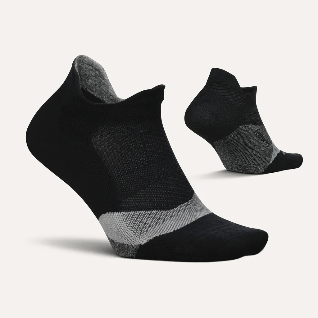 Feetures Elite Light Cushion No Show Tab Black Grey - Image 2
