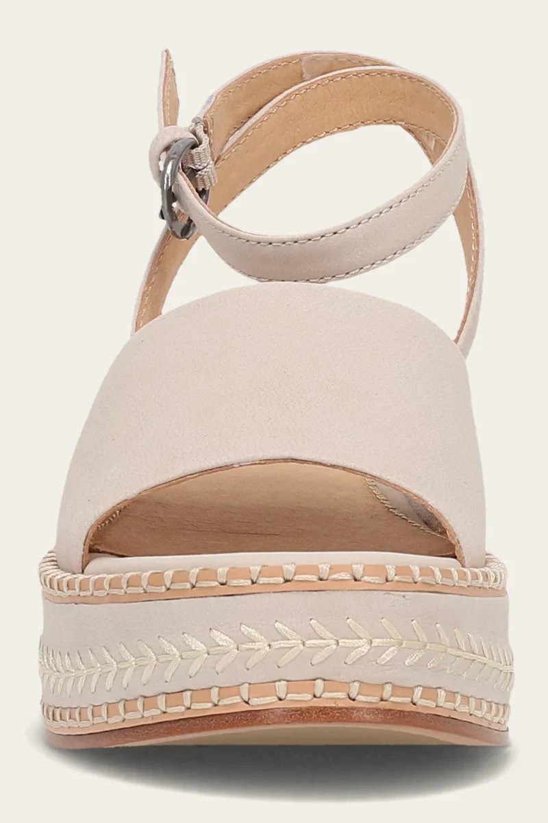 Frye Women’s Joy Ankle Strap Platform Sandal Ivory - Image 6