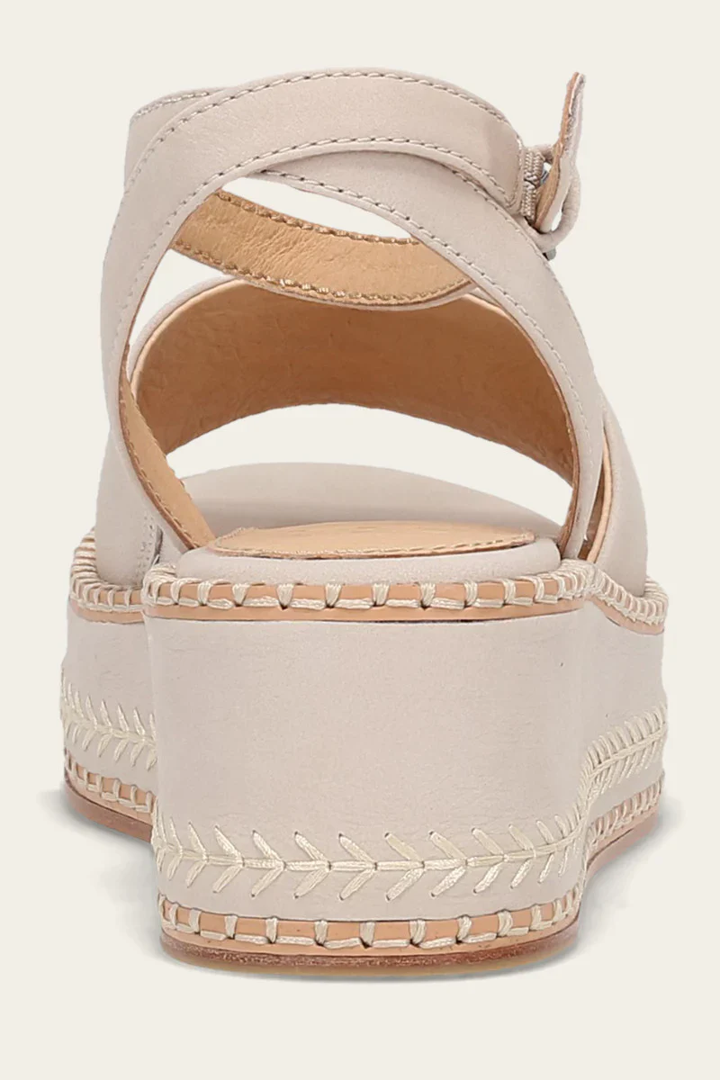 Frye Women’s Joy Ankle Strap Platform Sandal Ivory - Image 7