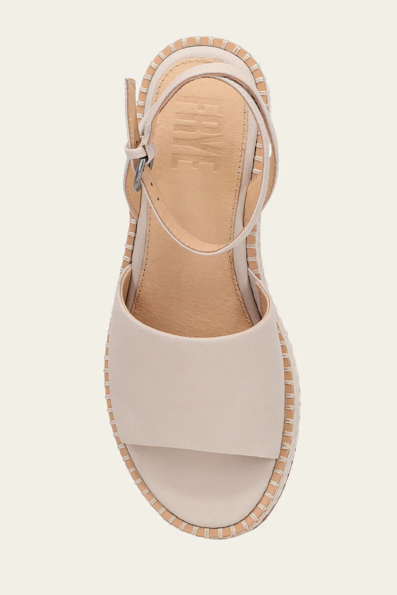 Frye Women’s Joy Ankle Strap Platform Sandal Ivory - Image 8