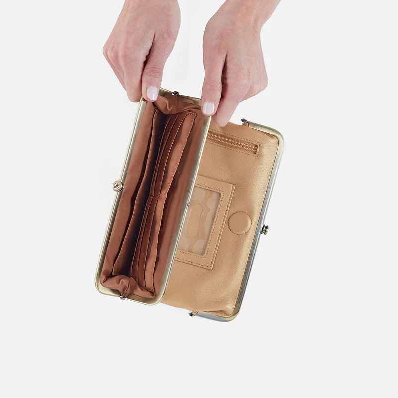 Hobo Lauren Clutch Wallet Dusty Gold - Image 4