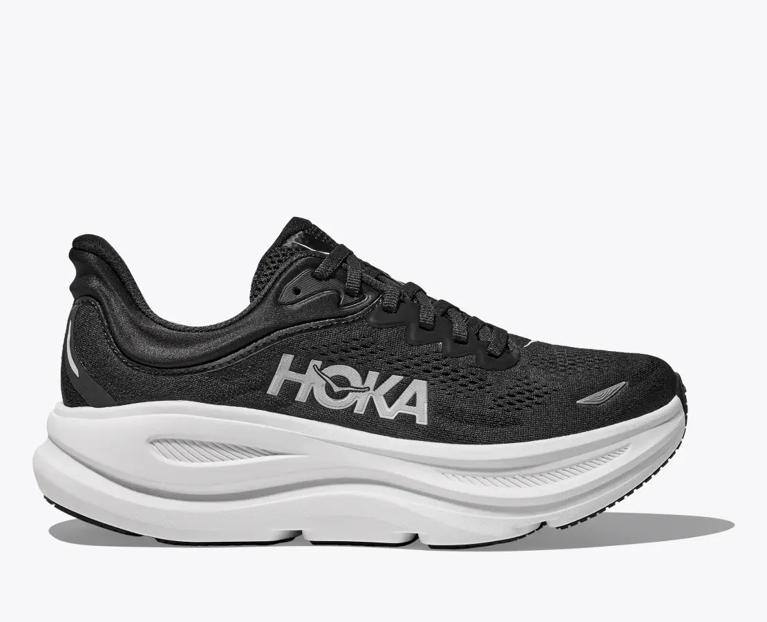 Hoka Men's Bondi 9 Black White - Image 2