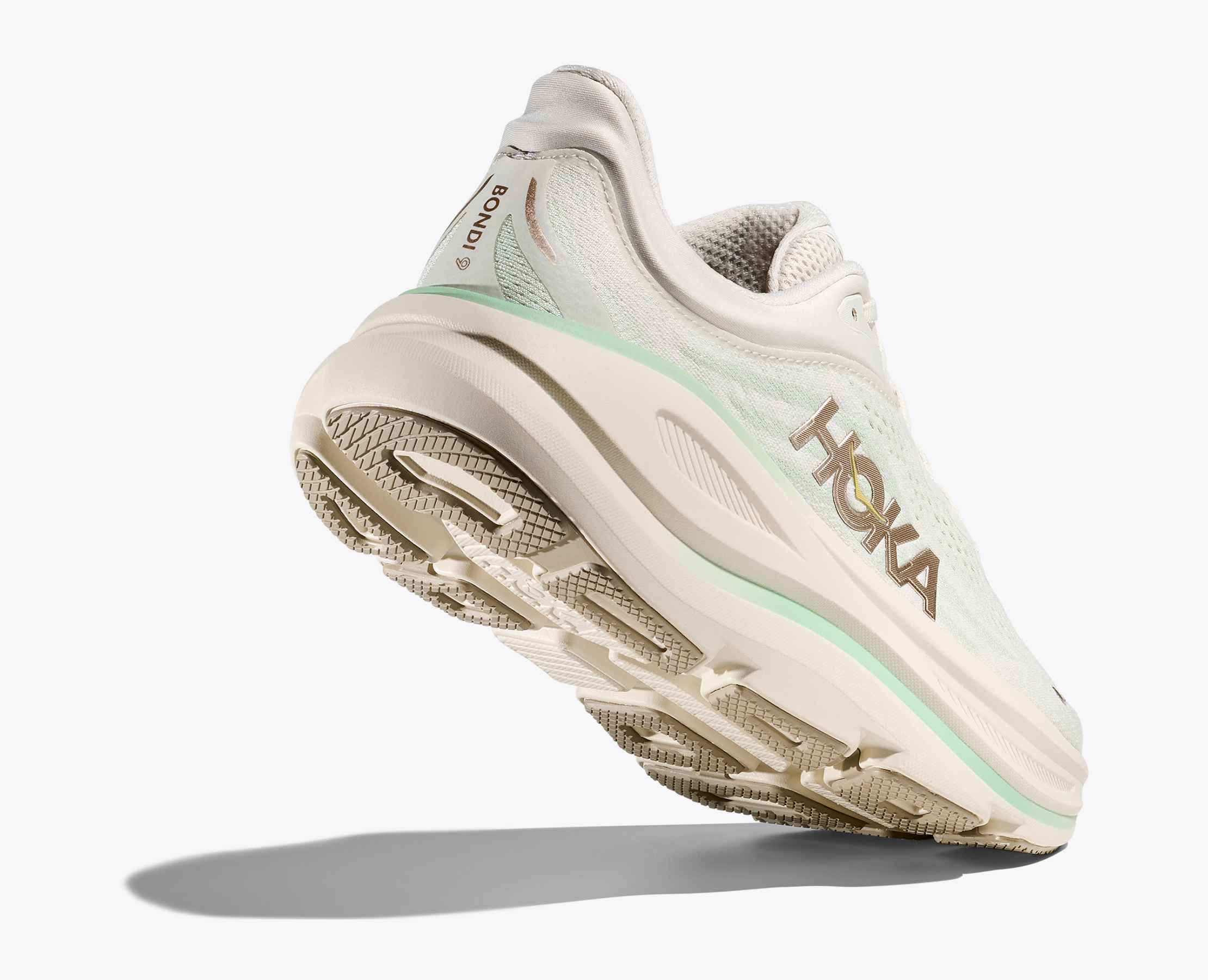 Hoka Women's Bondi 9 Truffle Salt Sea Glass