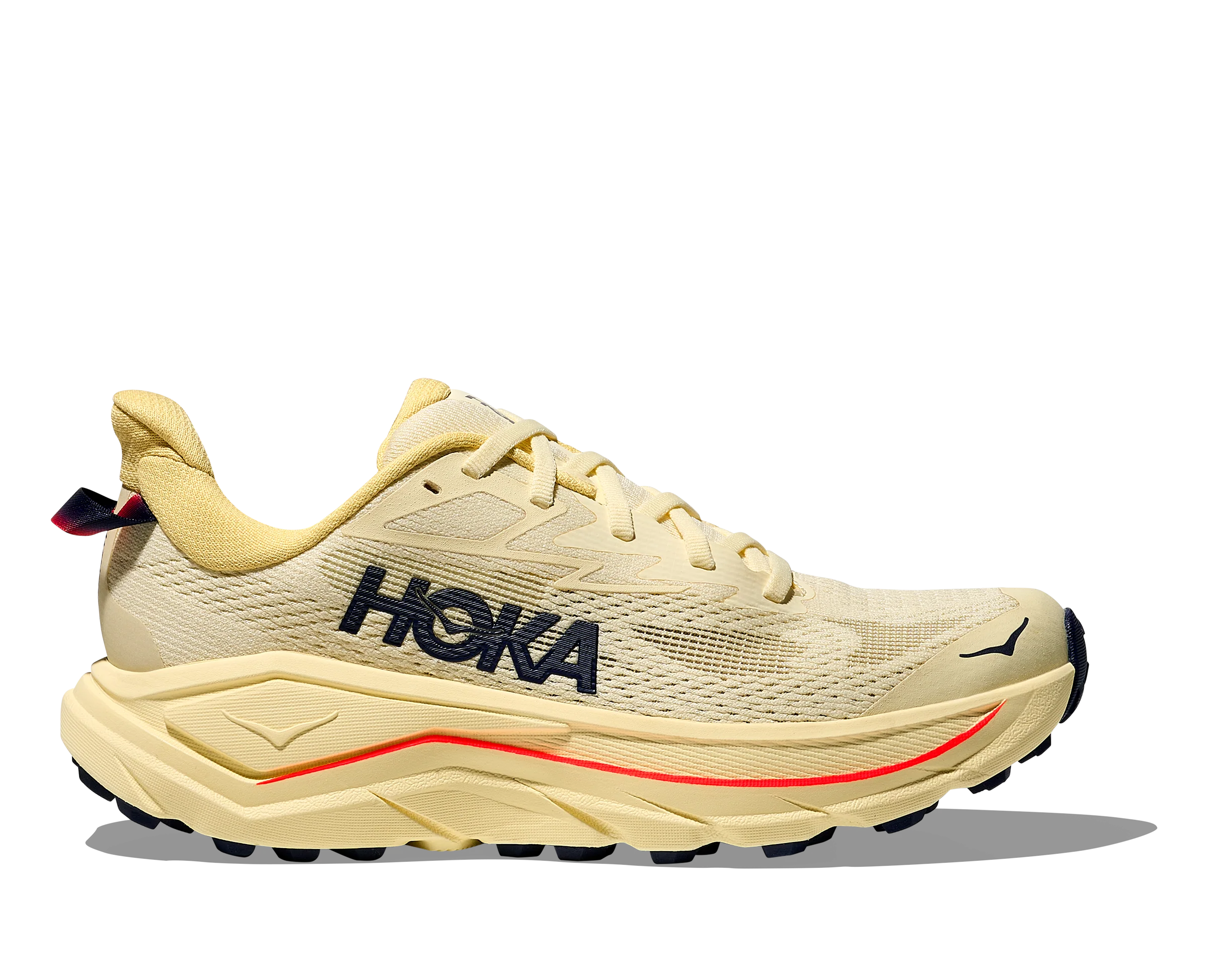 Hoka Women's Challenger 8 Vintage Yellow Midnight Blue - Image 2