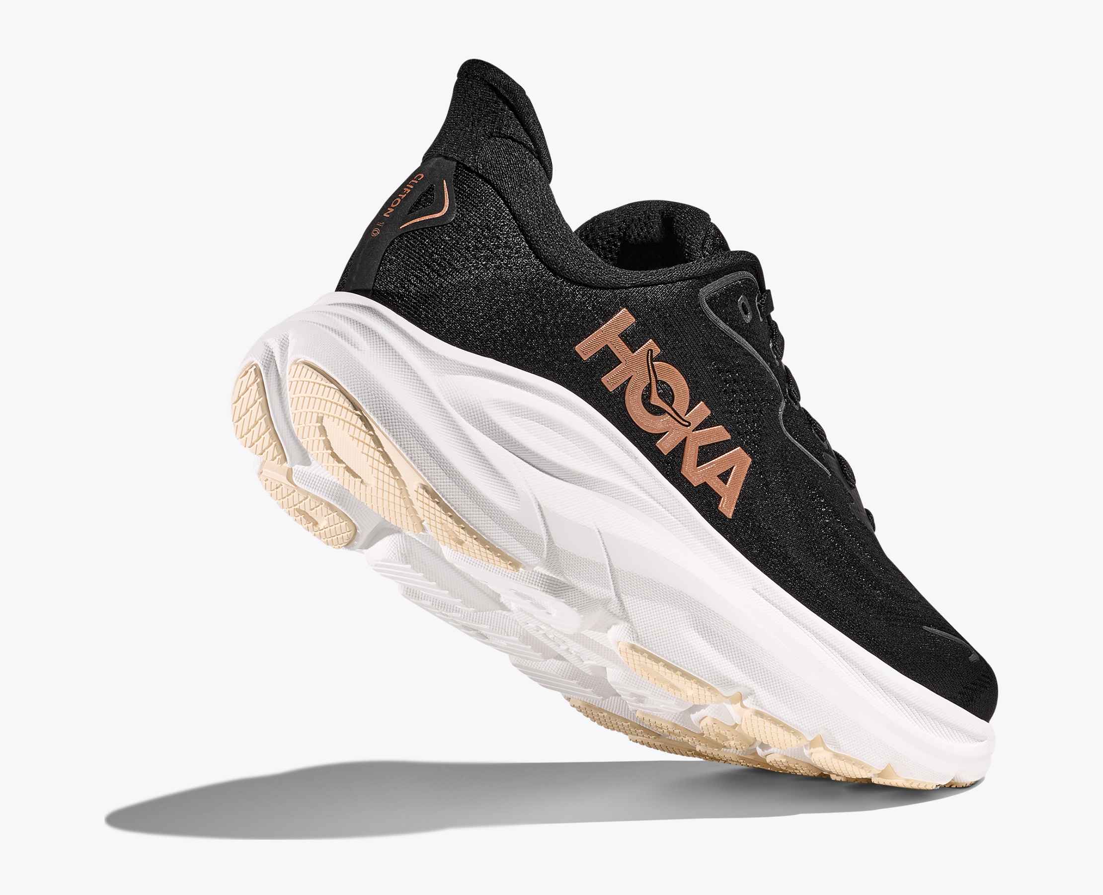 Hoka Women's Clifton 10 Black Rose Gold