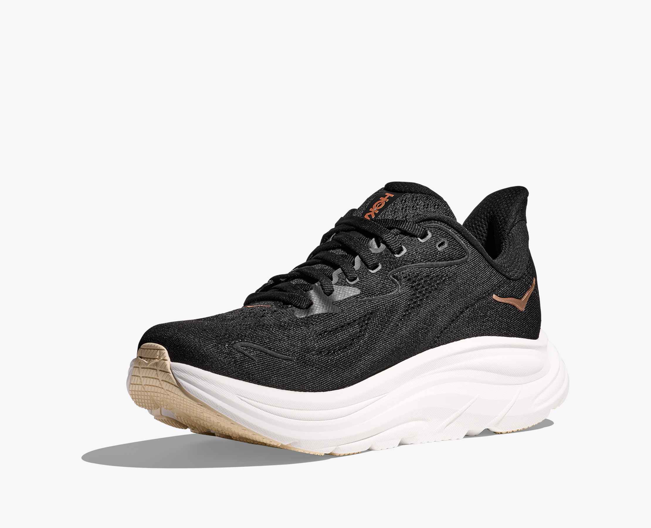 Hoka Women's Clifton 10 Black Rose Gold - Image 3