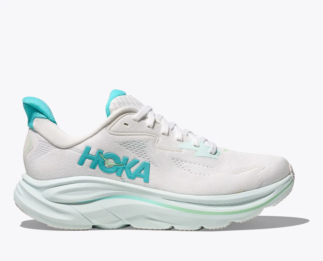 Hoka Women's Clifton 10 White Cielo Blue - Image 2