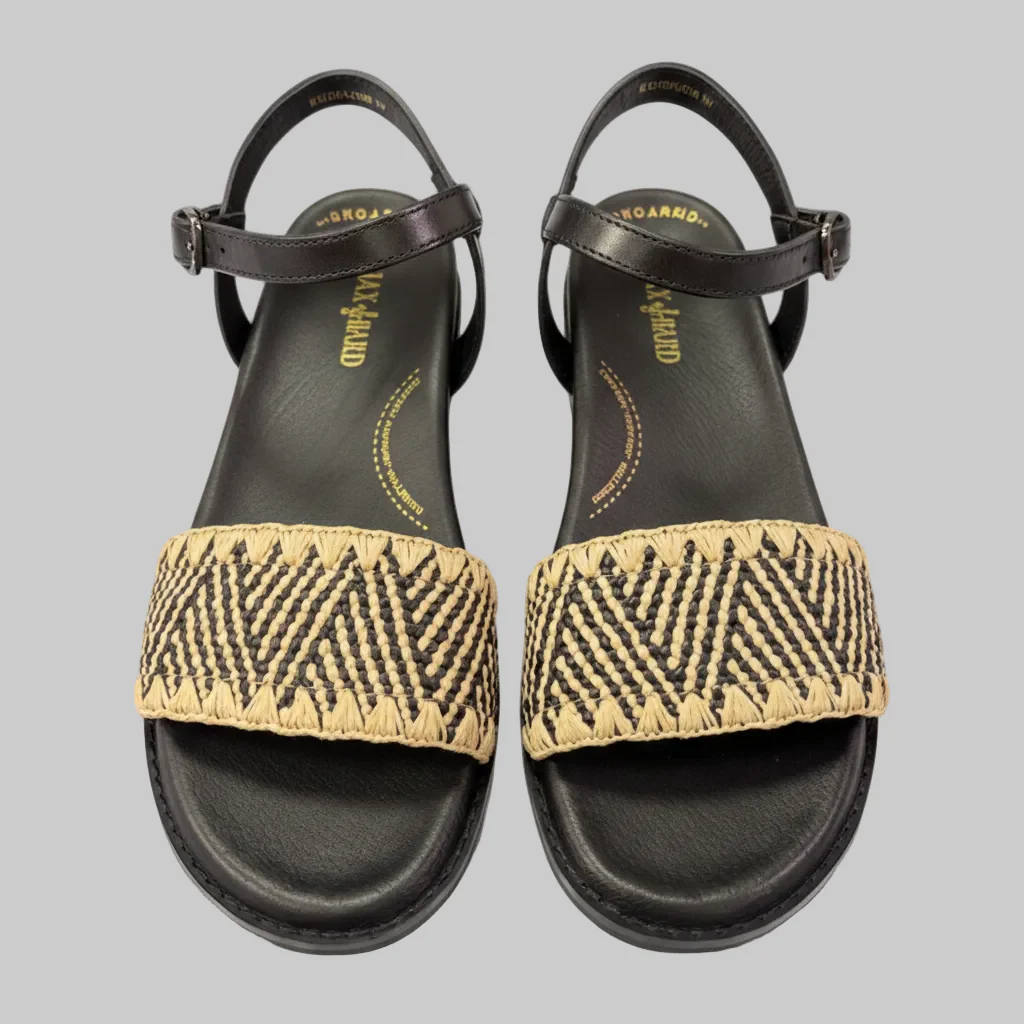 Jax & Bard Women's Ambitious Beige Raffia Black - Image 4