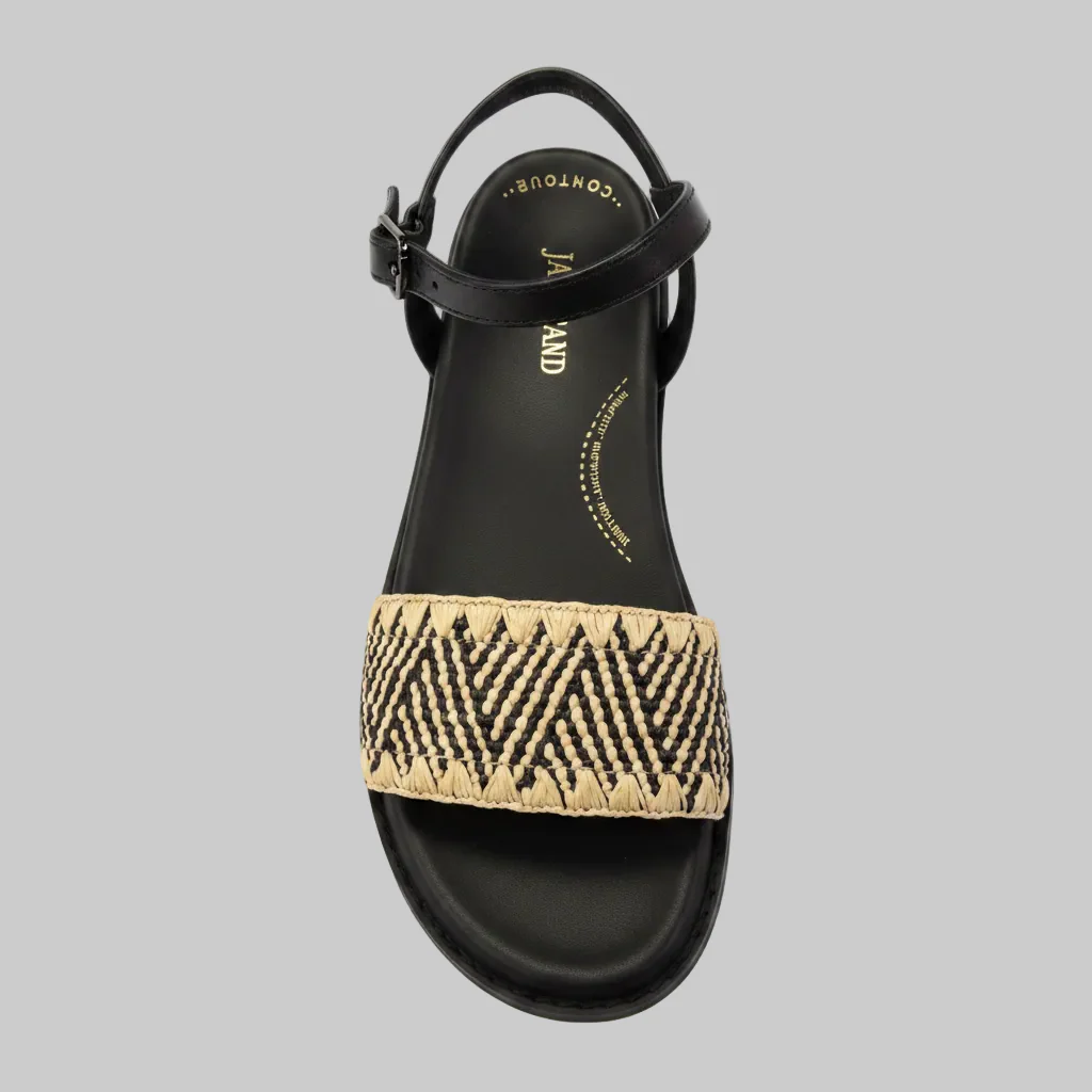 Jax & Bard Women's Ambitious Beige Raffia Black - Image 5
