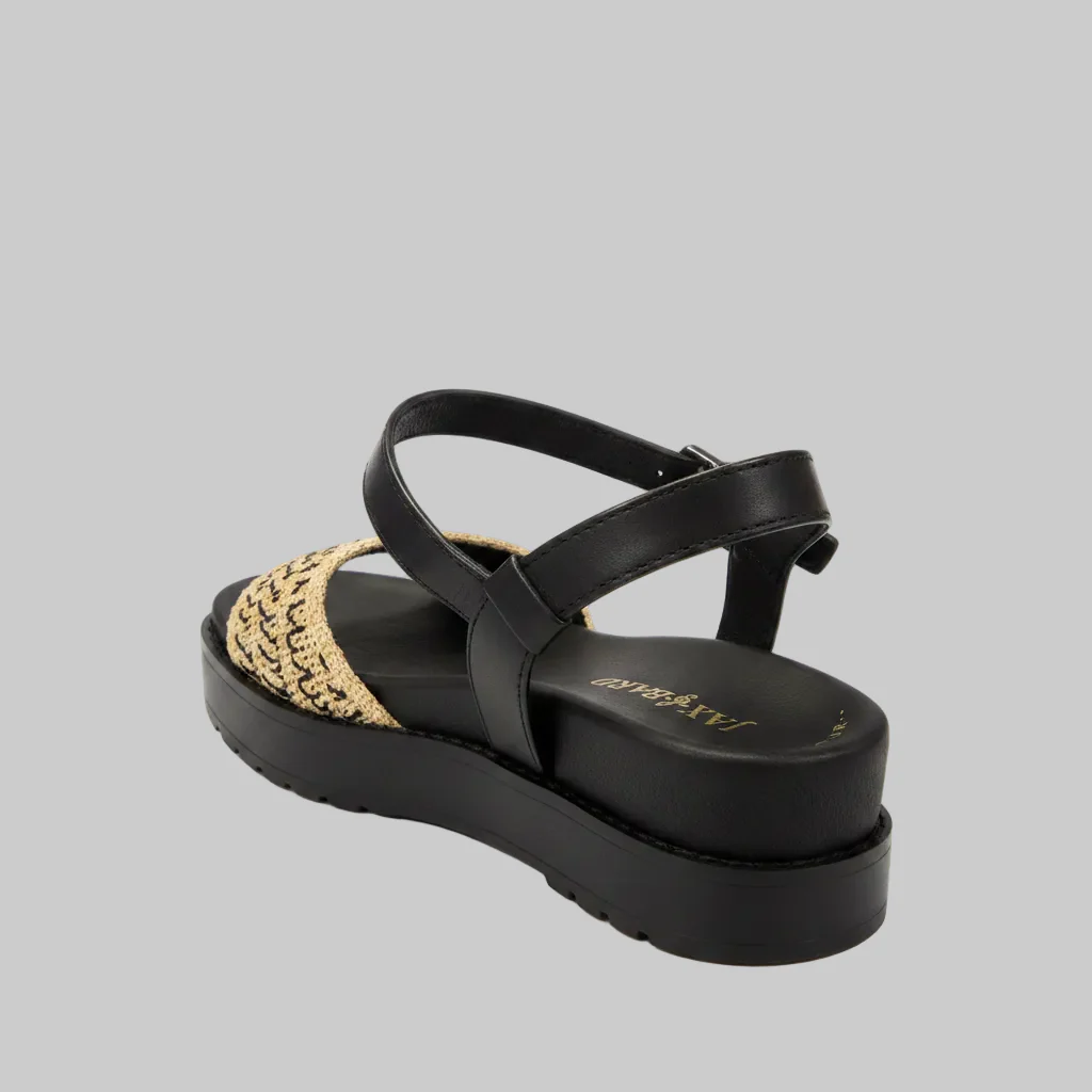 Jax & Bard Women's Ambitious Beige Raffia Black - Image 6