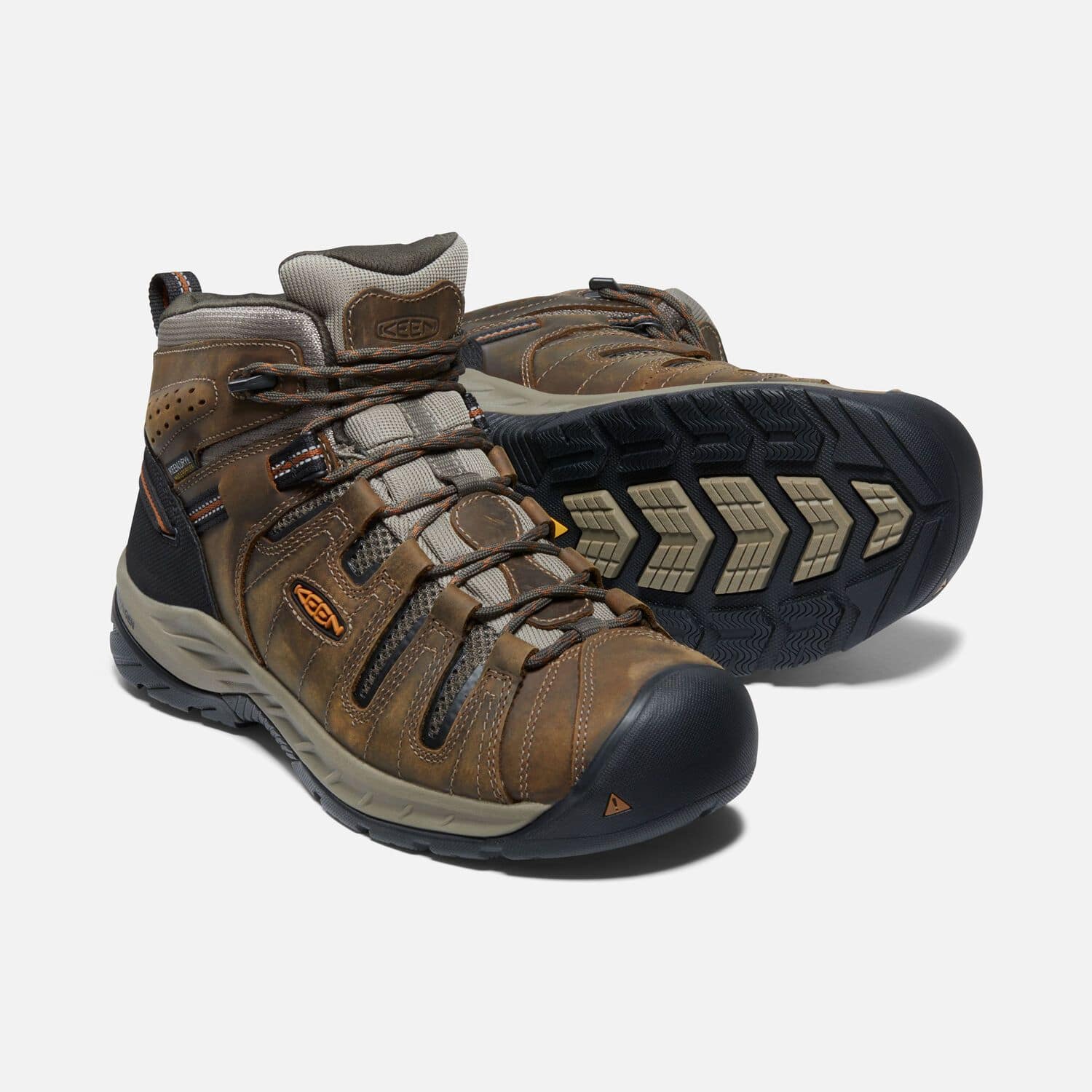 Keen Men's Flint II Mid Waterproof Soft Toe Black Olive Brindle