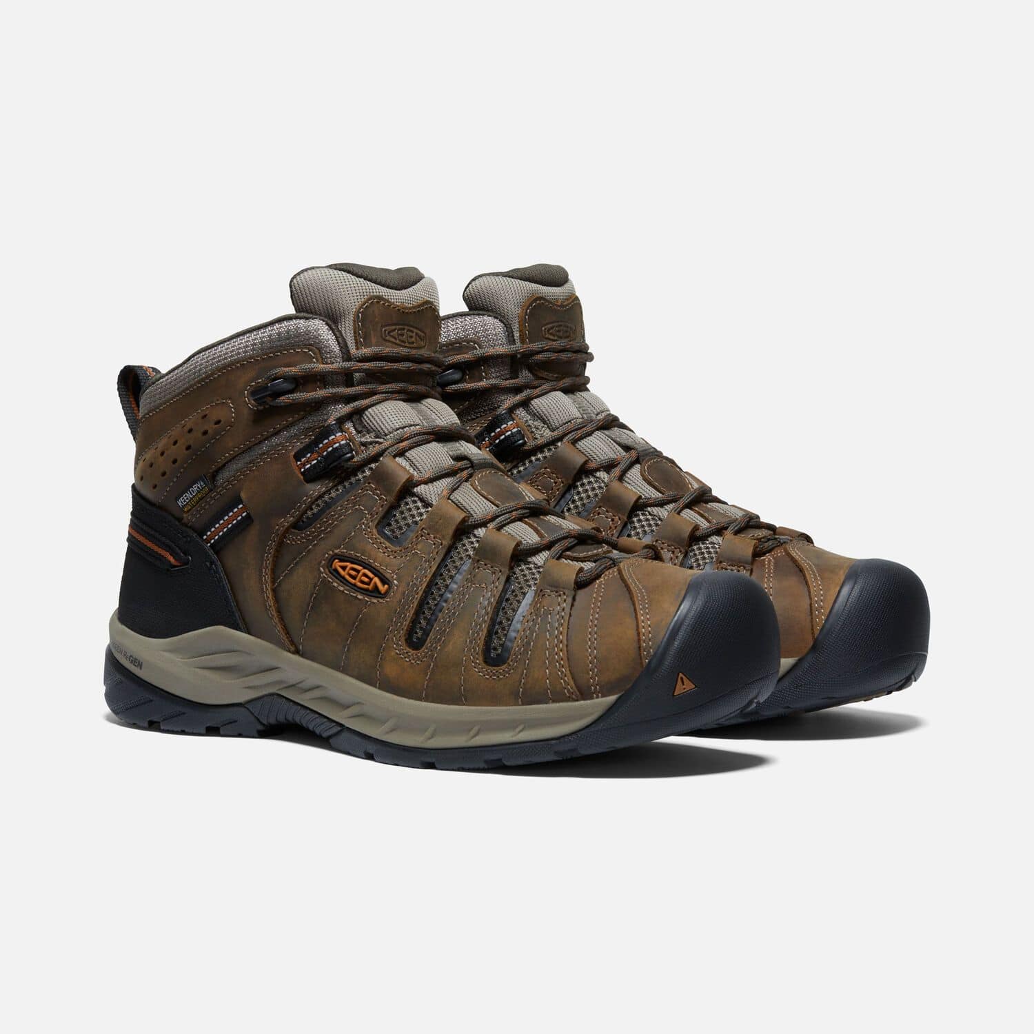 Keen Men's Flint II Mid Waterproof Soft Toe Black Olive Brindle - Image 2