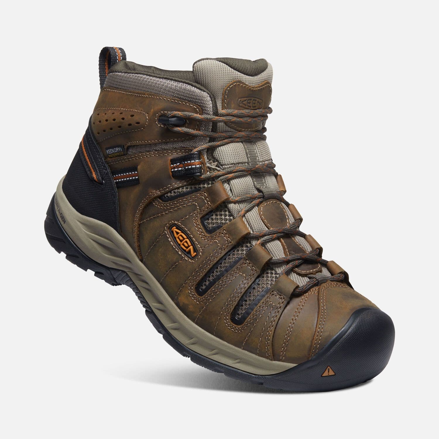Keen Men's Flint II Mid Waterproof Soft Toe Black Olive Brindle - Image 3