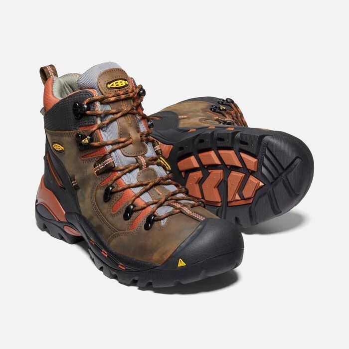 Keen Men's Pittsburgh Soft Toe 6" Cascade Bombay Brown Work Boot