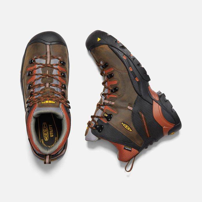 Keen Men's Pittsburgh Soft Toe 6" Cascade Bombay Brown Work Boot - Image 2