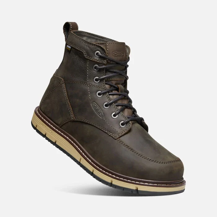 Keen Men's San Jose Waterproof Boot Soft Toe Cascade Brown Black - Image 2