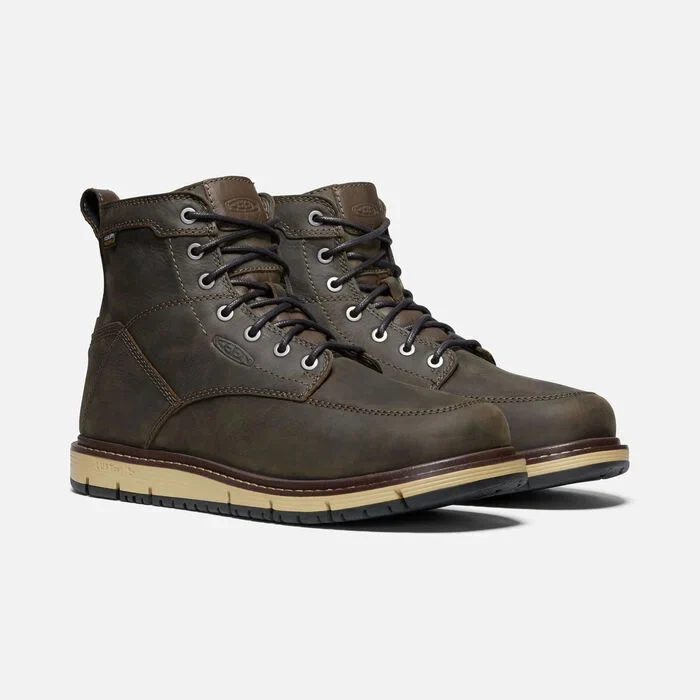 Keen Men's San Jose Waterproof Boot Soft Toe Cascade Brown Black - Image 3