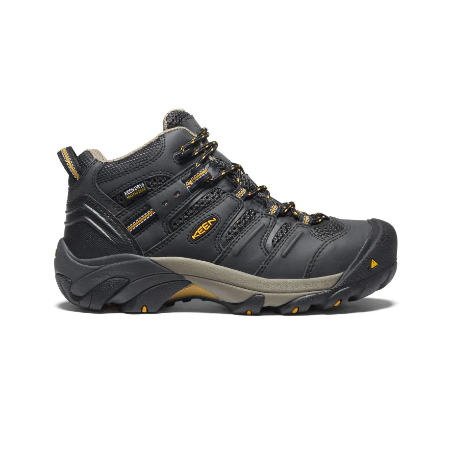 Keen Women’s Lansing Mid Waterproof Steel Toe Raven Tawny Olive