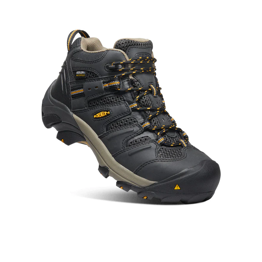 Keen Women’s Lansing Mid Waterproof Steel Toe Raven Tawny Olive - Image 3
