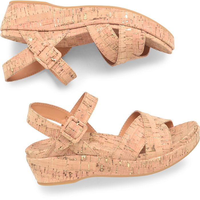 Kork Ease Women's Myrna 2.0 Gold Cork Wedge Sandal - Image 2