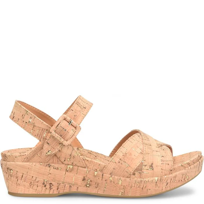 Kork Ease Women's Myrna 2.0 Gold Cork Wedge Sandal - Image 3