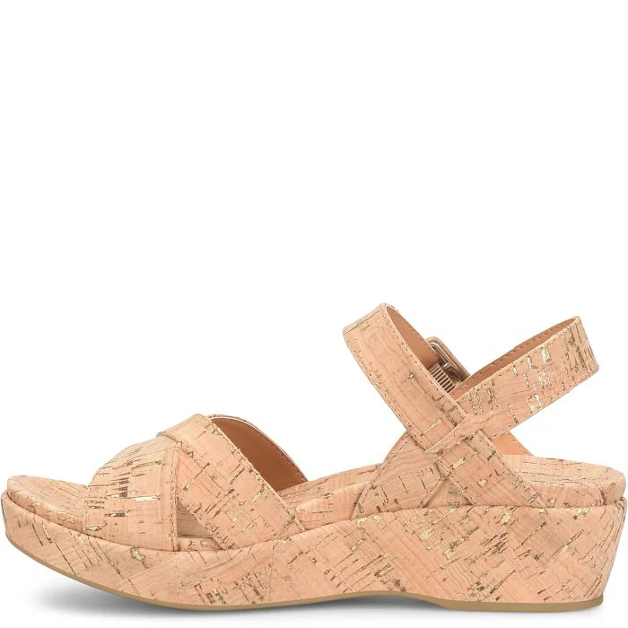 Kork Ease Women's Myrna 2.0 Gold Cork Wedge Sandal - Image 8