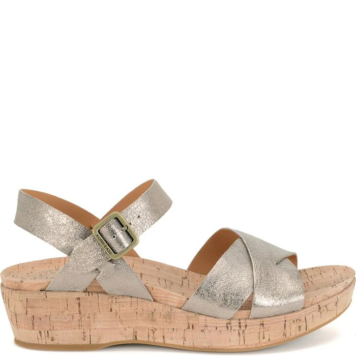 Kork Ease Women's Myrna 2.0 Soft Gold Metallic Wedge Sandal - Image 3