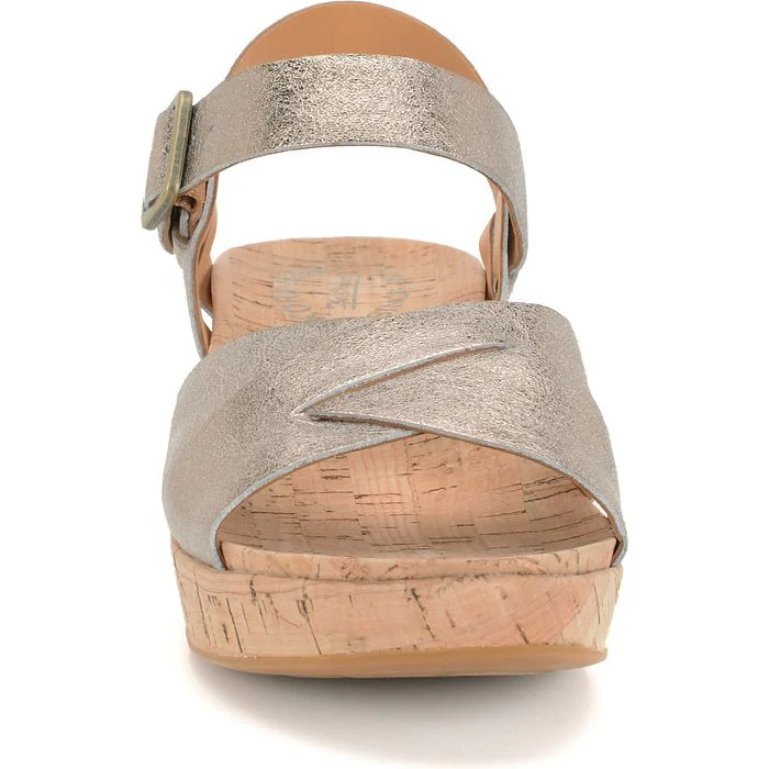 Kork Ease Women's Myrna 2.0 Soft Gold Metallic Wedge Sandal - Image 7