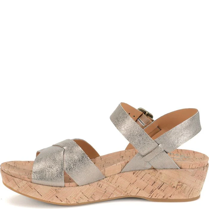 Kork Ease Women's Myrna 2.0 Soft Gold Metallic Wedge Sandal - Image 8