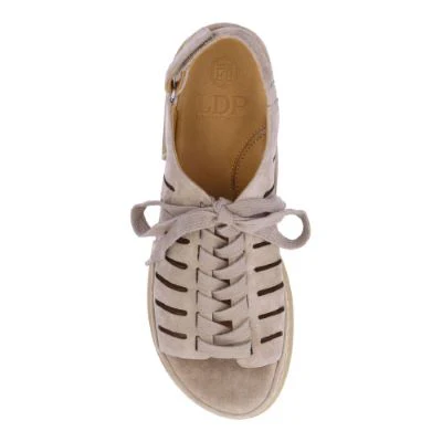 L’Amour Des Pieds Adriel Taupe Kid Suede - Image 6