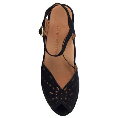 L'amour des Pieds Women's Brenn Black Suede - Image 4