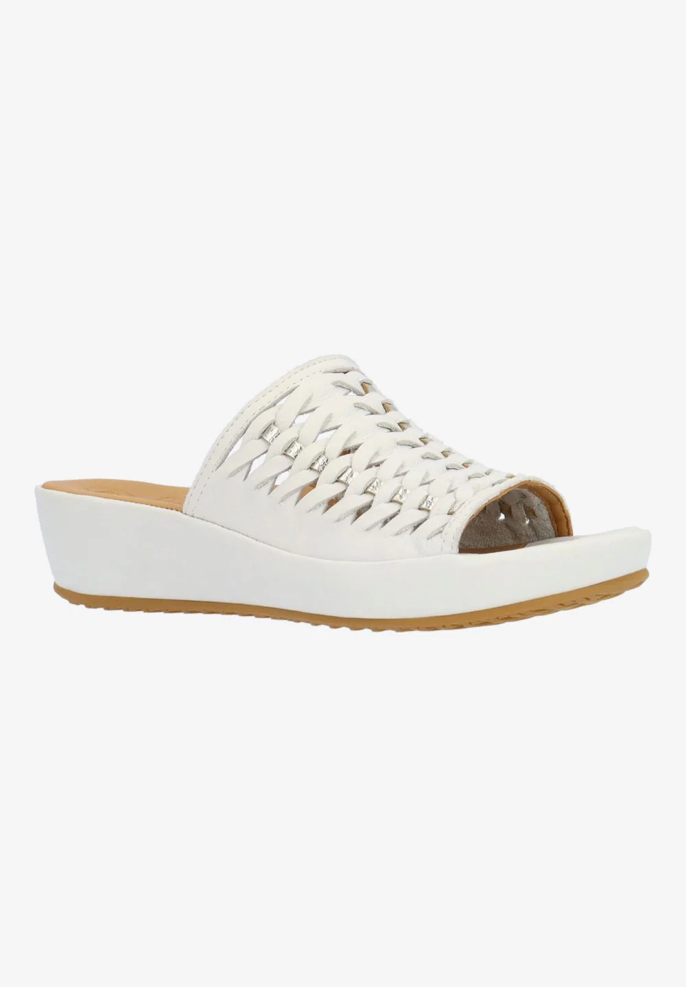 L'Amour Des Pieds Women's Cyra White Gold Lamba