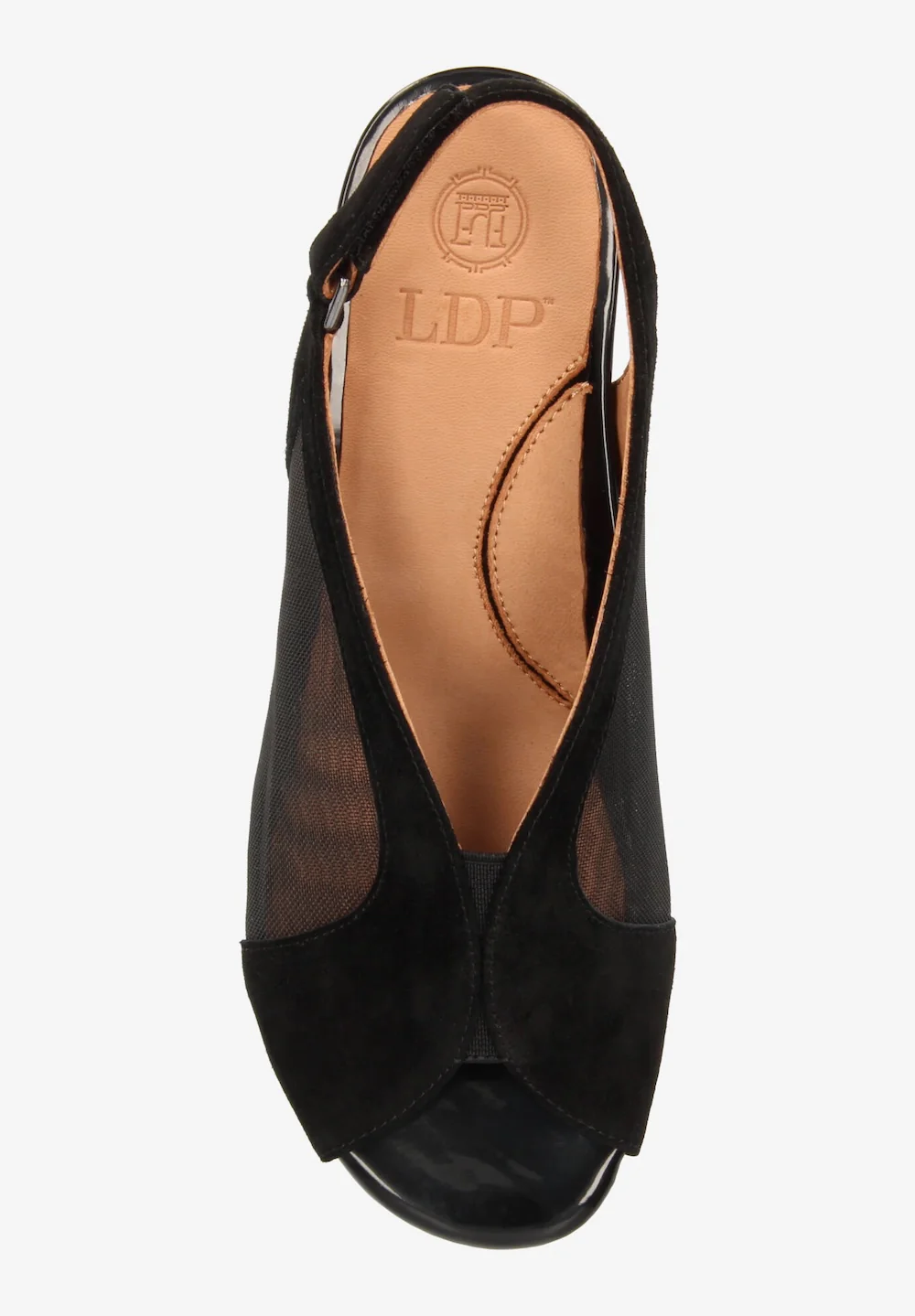 L'Amour Des Pieds Women's Estefana Black Kid Suede Mesh - Image 5