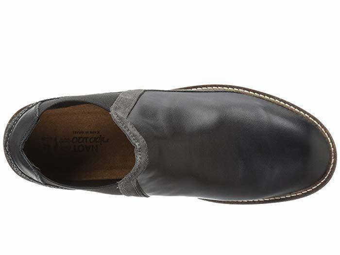 Naot Men's Business Black Raven Black Crackle Leather Grey Suede Boot - Image 4