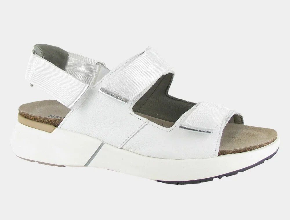 Naot Women’s Odyssey Soft White Grey Nubuck Soft Silver